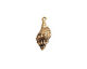 Nunn Design Antique Gold (plated) Trumpet Shell Charm 9x21mm