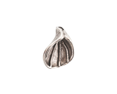 Nunn Design Antique Silver (plated) Lily Flower Charm 14x17mm