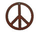 The Lipstick Ranch Rusted Iron Peace Pendant 52mm