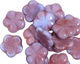 Czech Glass Wisteria 5 Petal Daisy 14mm
