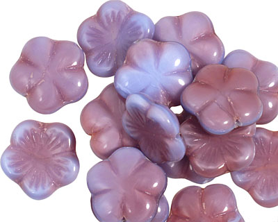 Czech Glass Wisteria 5 Petal Daisy 14mm