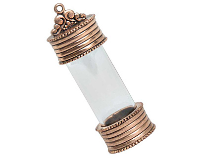 Nunn Design Antique Copper (plated) Glass Keepsake Pendant 59x20mm