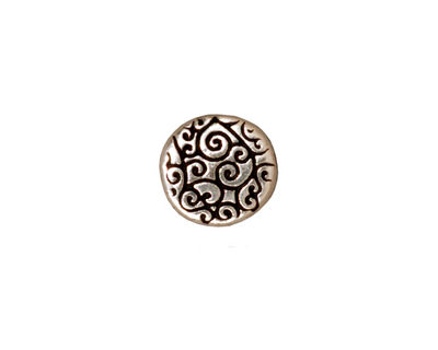 TierraCast Antique Silver (plated) Round Scroll Bead 12mm