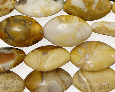 Yellow Conglomerate Jasper Horse Eye 19x12mm