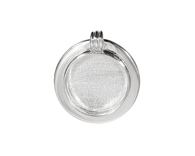 Silver (plated) Lipped Circle Bezel 23mm