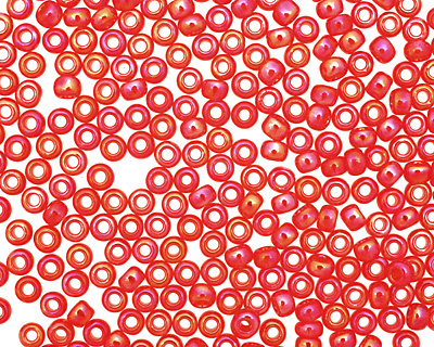 TOHO Transparent Rainbow Siam Ruby Round 8/0 Seed Bead