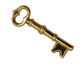 Stampt Antique Gold (plated) Skeleton Key 42x13mm
