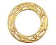 Brass Berry & Leaf Ring 44mm