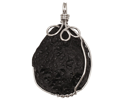 Tektite Rough Nugget w/ Bail Pendant 19-26x42-50mm