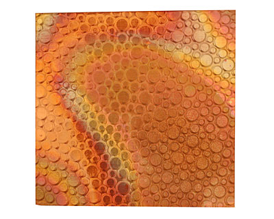 Lillypilly Flamed Pebbles Embossed Patina Copper Sheet 3