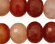 Carnelian (natural) Faceted Rondelle 14x18mm