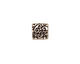 TierraCast Antique Silver (plated) Square Scroll Bead 9mm