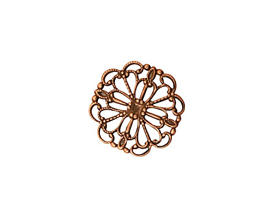 Stampt Antique Copper (plated) Wildflower Filigree 15mm