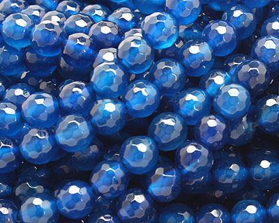 Sky Blue Agate Faceted Round 6mm