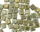 Czech Glass Luster Opaque Green Square 6mm