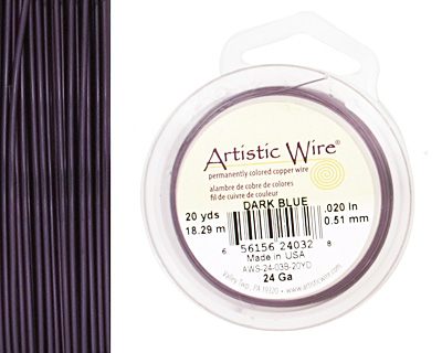 Artistic Wire Dark Blue 24 gauge, 20 yards