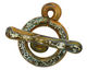 Grace Lampwork Copper River Toggle Clasp 25-26x31-32mm, 39-40mm bar