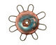 Jangles Ceramic Pink, Turquoise Small Pinwheel 27-28mm
