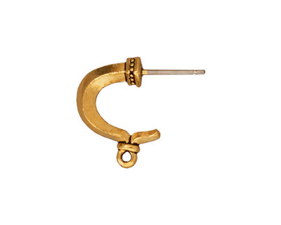TierraCast Antique Gold (plated) Grecian Hoop Ear Post 4x18mm