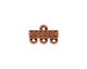 TierraCast Antique Copper (plated) Deco Rose 3-1 Link 15x10mm