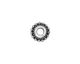 TierraCast Antique Silver (plated) Beaded Twist Euro 6x11mm