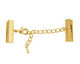 Artistic Wire Gold (plated) Mesh Clasp (w/ Extenstion Chain & Lobster Clasp) 18mm