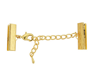 Artistic Wire Gold (plated) Mesh Clasp (w/ Extenstion Chain & Lobster Clasp) 18mm