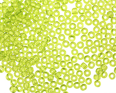 TOHO Transparent Lime Green Round 8/0 Seed Bead