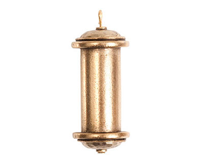 Nunn Design Antique Gold (plated) Channel Pendant 36x14mm