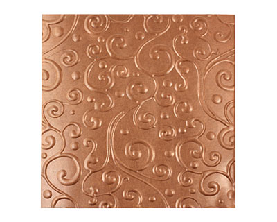 Lillypilly Antique Scrolling Vine Embossed Patina Copper Sheet 3