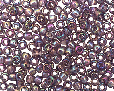 TOHO Transparent Rainbow Sugar Plum Round 6/0 Seed Bead