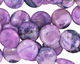 Purple Wave Agate Puff Coin 14mm