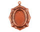 Stampt Antique Copper (plated) Egyptian Mosaic Oval Setting 13x18mm