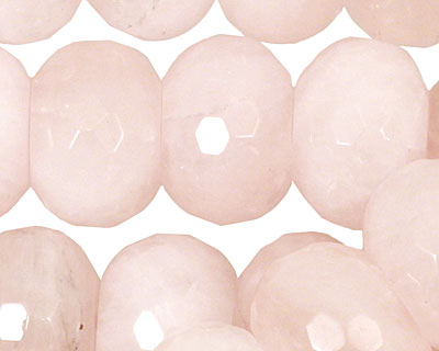 Rose Quartz Faceted Rondelle 14x20mm