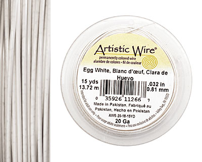 Artistic Wire Egg White 20 gauge, 15 yards