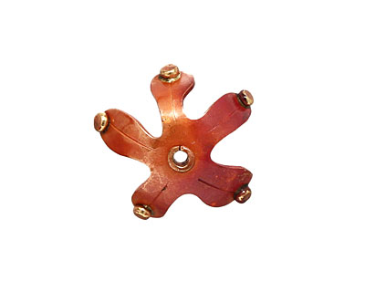 Patricia Healey Copper 5 Petal Flower Bead Cap 8x20mm