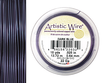 Artistic Wire Dark Blue 22 gauge, 15 yards