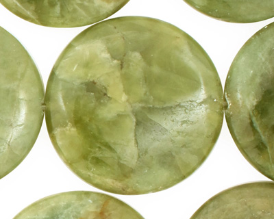 Light Green Garnet Puff Coin 30mm