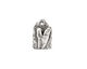 Rustic Charms Sterling Silver Little Heart Tag Charm 10x16mm
