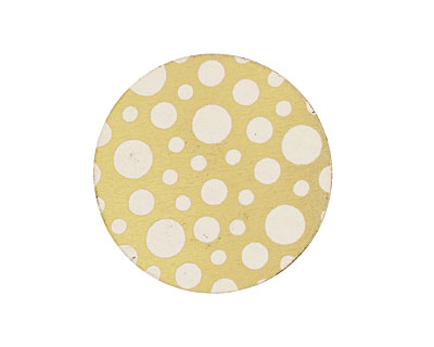 Lillypilly Gold Scattered Dots Anodized Aluminum Disc 25mm, 22 gauge
