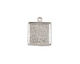 Nunn Design Sterling Silver (plated) Mini Square Frame Charm 15x17mm