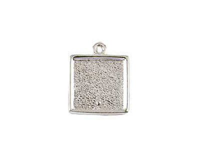 Nunn Design Sterling Silver (plated) Mini Square Frame Charm 15x17mm