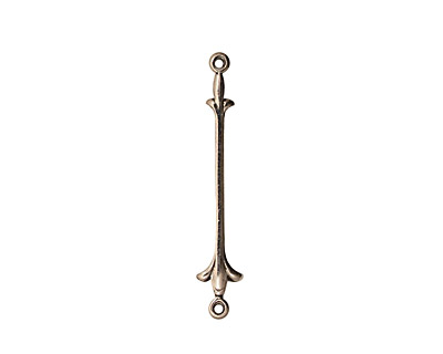 Stampt Antique Pewter (plated) Fleur de Lis Connector 27x5mm