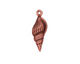 TierraCast Antique Copper (plated) Large Spindle Seashell Charm 8x24mm