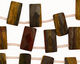 Tiger Iron Faceted Pillow Drop 8x16mm