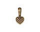 TierraCast Antique Brass (plated) Heart Bail Glue Pad 10x19mm