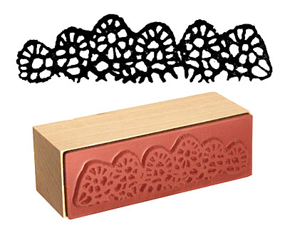 Tatted Border Rubber Stamp 70x17mm