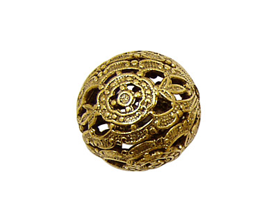 Stampt Antique Gold (plated) Filigree Ball 20mm
