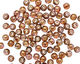 Czech Glass Luster Transparent Gold/Smoky Topaz Round 4mm