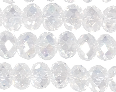 Crystal AB Faceted Rondelle 8mm